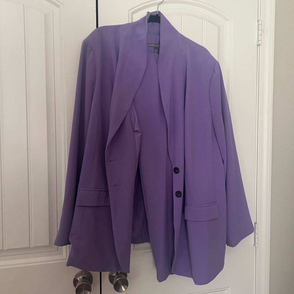 Plus Size Pantsuit Set - Lavender